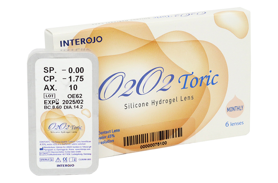 Мягкие контактные линзы Контактные линзы O2O2 Toric Фото №1 - linza.ua